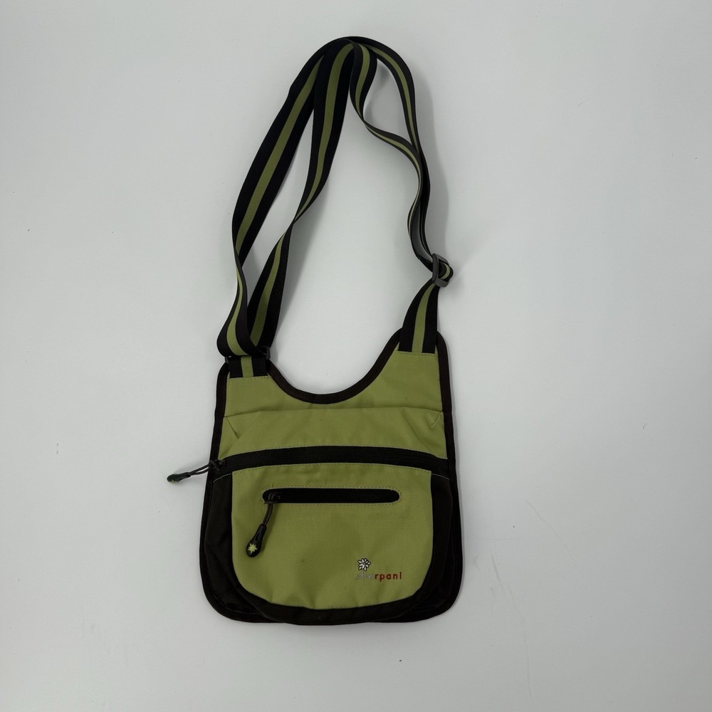 Sherpani Milli Nylon Crossbody Bag Small Messenger, Blue and Brown
